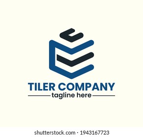 Tiler Company Logo With Construction, Finance, Decoration, Tiler, Tiles, Building, And Business Company Logo.