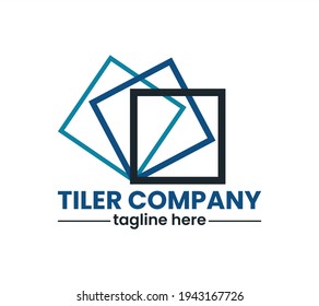 Tiler Company Logo With Construction, Finance, Decoration, Tiler, Tiles, Building, And Business Company Logo.