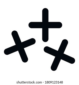 Icono de la herramienta de cruz del remolque. Ilustración simple del icono vectorial de la herramienta de la cruz de tiler para el diseño web aislado en fondo blanco