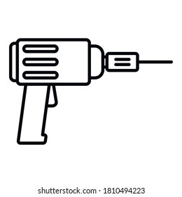 Tiler electric drill icon. Outline tiler electric drill vector icon for web design isolated on white background