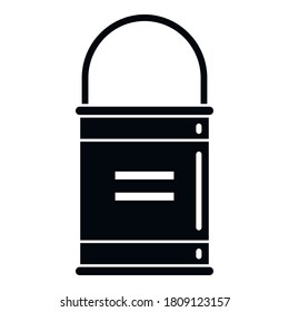 Tiler glue bucket icon. Simple illustration of tiler glue bucket vector icon for web design isolated on white background