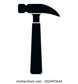Tiler hammer icon. Simple illustration of tiler hammer vector icon for web design isolated on white background
