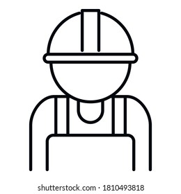 Icono del hombre del remolino. Icono de vector de inclinación de contorno para diseño web aislado en fondo blanco