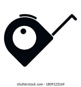 Tiler measurement tape icon. Simple illustration of tiler measurement tape vector icon for web design isolated on white background