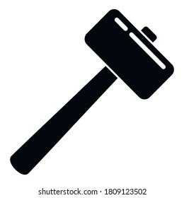 Tiler sledge hammer icon. Simple illustration of tiler sledge hammer vector icon for web design isolated on white background