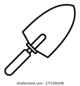 Tilertrowel-Symbol. Outline-Handtuch, Vektorsymbol für Webdesign einzeln auf weißem Hintergrund