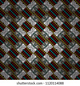 Tiles black, gray and white background. Geometric seamless pattern. Abstract vector background.