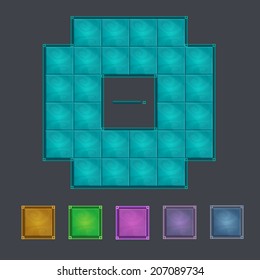 Tiles and borders elements to making different shapes of game board.