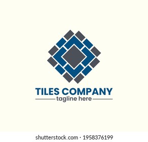 Tiles company logo with construction, tiles floor, decoration, tiler, tiles pattern, tiles, building, and business company logo.