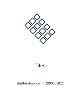 Tiles concept line icon. Linear Tiles concept outline symbol design. This simple element illustration can be used for web and mobile UI/UX.