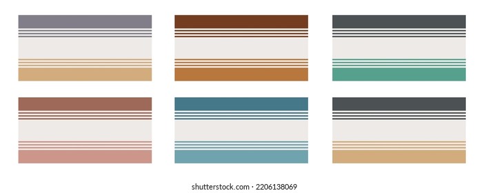 Tiles design. Set of illustrated decorative borders made for tiles, Frames