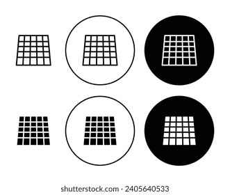 Juego de vectores de iconos de bloques de pavimento de suelos de baldosas. símbolo de la superficie de la pared interior del hogar o del techo de madera del suelo sobre fondo aislado 