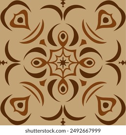 tiles floral design elements. Seamless patterns, seamless borders, circle frame. Beautiful for any plain and chic elegance designs and wallpaper