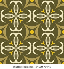 tiles floral design elements. Seamless patterns, seamless borders, circle frame. Beautiful for any plain and chic elegance designs and wallpaper