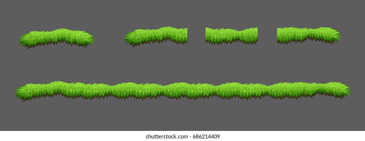 Tiles grass game pack. Vector illustration