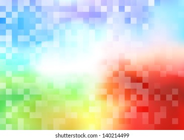 Tiles halftone colorful background. Vector illustration
