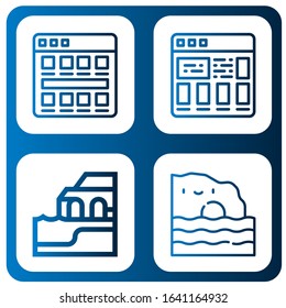 tiles icon set. Collection of Tiles, Algarve icons