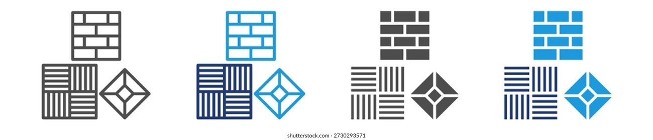 tiles icon set multiple syle