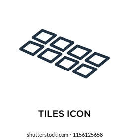 Tiles icon vector isolated on white background, Tiles transparent sign , line symbol or linear element design in outline style