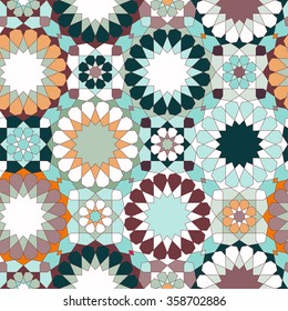 Tiles, islamic ornaments. Can be used for wallpaper, pattern fills, web page background, surface textures.