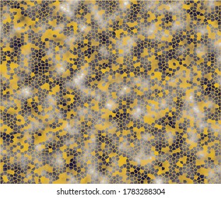 tiles mosaic pattern. Royal gold black the tile wall, interior, gift paper, wallpaper, sun mica real texture background.