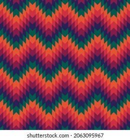 Tiles ornament. Seamless pattern. Mosaic image. Patchwork motif. Tribal backdrop. Parquet background. Geometric illustration. Ethnic textile print. Geometrical digital paper. Vector art.
