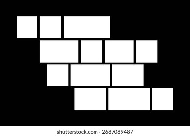  Tiles pattern for web and mockup presentation. pattern photo frames template collage design composition backgrounds. Templates collage  frame photos. Template of mood board. 
 