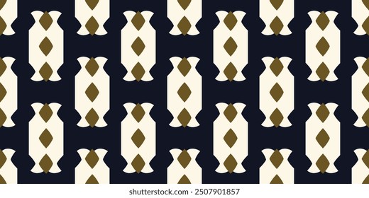 Tiles seamless pattern abstract vector background vintage design. High resolution image digital illustration. Easy to recolor allover print block.