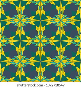 Tiles seamless pattern. Colorful mosaic. Abstract background. Vector illustration