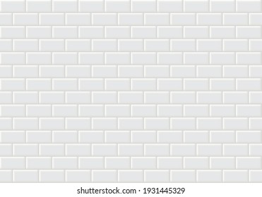 Tiles seamless pattern. White ceramic tile background.