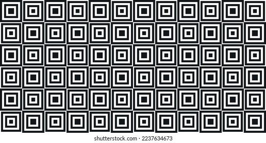Baldosas de anillos negros cuadrados, pequeñas están en grandes. Para un diseño impecable y elegante, imprima sobre objetos interiores, textiles, almohadas, decoración interior.