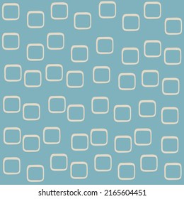 Tiles of square shapes, scattered across the canvas. The decor is suitable for print, fabrics, cups, packaging, notebooks, interior, kitchen, carpet.