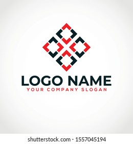 Tiles variety logo icon for interior apartment, floor and ceramic industry.