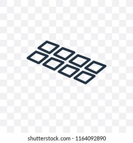 Tiles vector icon isolated on transparent background, Tiles logo concept