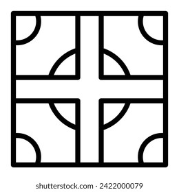 Diseño de iconos de línea de mosaico