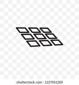 Tiles vector linear icon isolated on transparent background, Tiles transparency concept can be used for web and mobile