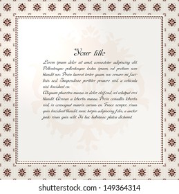 Tiles vector retro frame