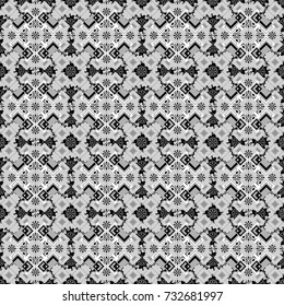 Tiles white, gray and black background. Geometric seamless pattern. Abstract vector background.