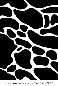 Tiling abstract background spotted skin surface black and white vector image