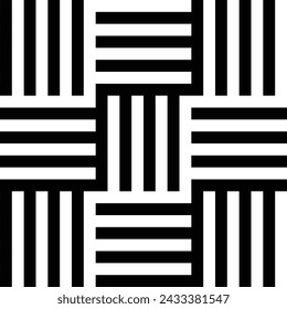 Tiling floor and wallpaper texture geometric pattern seamless monochrome. Vector illustration