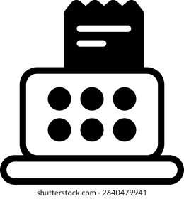 Till Payment Semi Solid Icon Design