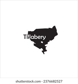 Tillabery map and black lettering design on white background