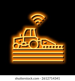 tillage smart farm agriculture neon light sign vector. tillage smart farm agriculture illustration