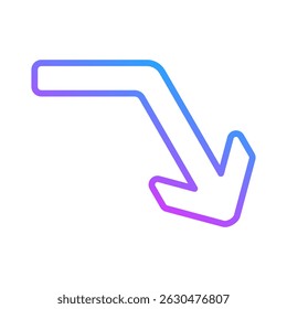 Elemento de icono de flecha de inclinación para diseño