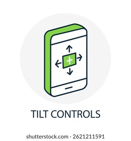  Tilt Controls – Smartphone Interface Representing Motion-Based Navigation with editable stroke