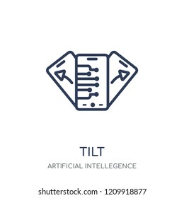 Tilt icon. Tilt linear symbol design from Artificial Intellegence collection.