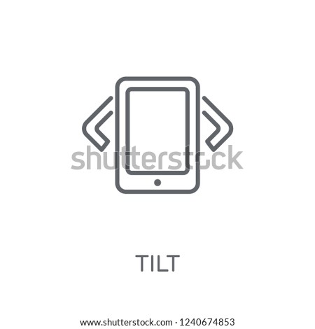 Tilt linear icon. Modern outline Tilt logo concept on white background from Artificial Intellegence and Future Technology collection. Suitable for use on web apps, mobile apps and print media.