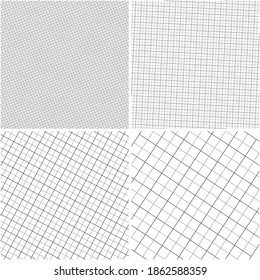 Tilt, skew, diagonal grid, mesh squares abstract geometric vector illustration. Rotated, angled grill, lattice, grating element