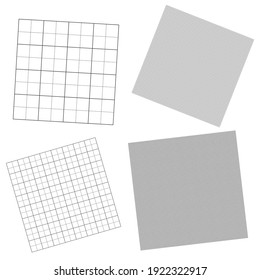 Tilt, skew, and diagonal squares grid, mesh geometric element. Angled, rotated grill, lattice, and grating