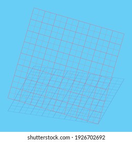 Tilt, skew, and diagonal squares grid, mesh geometric element. Angled, rotated grill, lattice, and grating